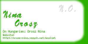 nina orosz business card